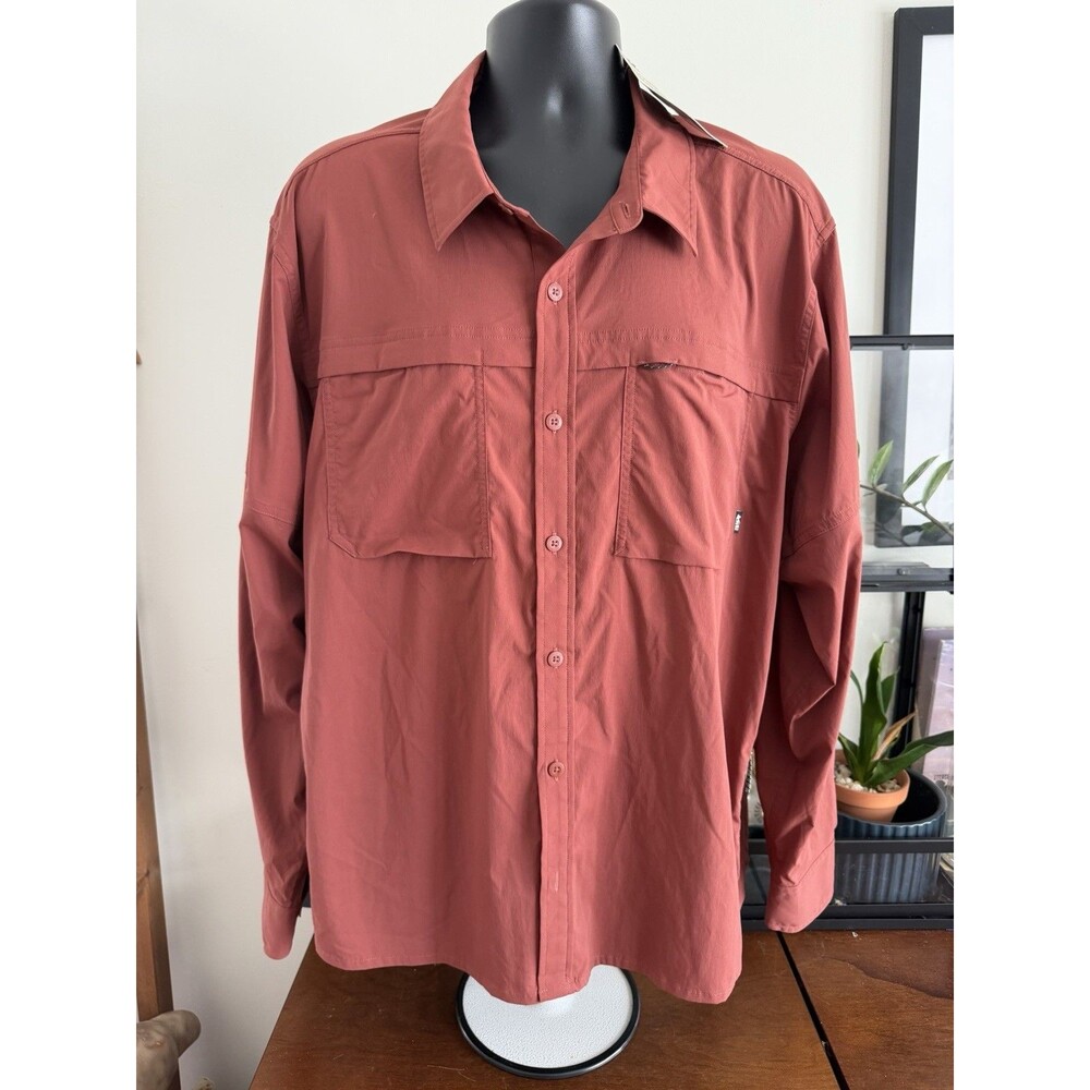 REI Co-op Sahara Long Sleeve Hiking Shirt Mens XL Terra Red NWT Outdoor